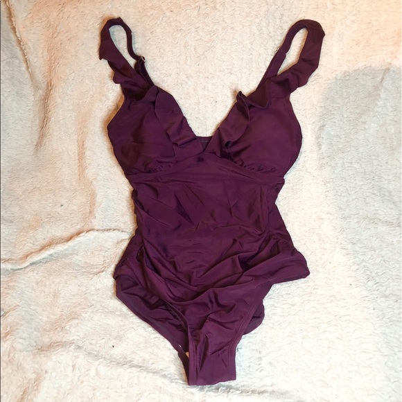 COPY - EUC Kona Sol ruffled eggplant colored one … - Picture 2 of 7